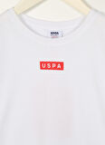 U.S. Polo Assn. Beyaz Erkek Çocuk Bisiklet Yaka Kısa Kollu Oversized Baskılı T-Shirt KAMEDAKIDS