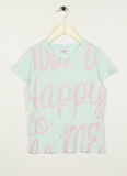 U.S. Polo Assn. Yeşil Kız Çocuk Bisiklet Yaka Kısa Kollu Regular Fit Baskılı T-Shirt PARS