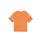 Çocuk Turuncu Bisiklet Yaka Tişört 50265393