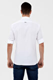 U.S. Polo Assn. Düğmeli Yaka Slim Fit Uzun Kollu Beyaz Erkek Gömlek 1571767