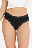 Kadın Dantelli Karışık Renkler Slip Külot 5l Paket Set KTS3070-5