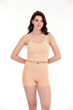 Lazer Kesim Yüksek Bel Toparlayıcı Şort Tekli Set -OTR4000