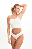 Kadın Çapraz Bel Lazer Kesim 5 li Slip  KTS4030