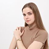 Melian Gümüş Kadran Gold Kordon Kadın Kol Saati