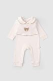 Organik Pamuk Bebe Yakalı Kendinden Eldivenli Patikli Tulum Playtime Ayıcık Nakışlı