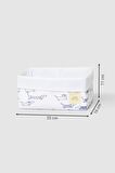 Organik Pamuk Organizer Sepet Bebek Paw 25x16 cm.