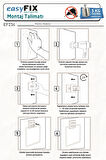 TEKNOTEL DELME VİDA MATKAP YOK! YAPISKANLI KARE HAVLULUK BANYO HAVLU ASKISI MAT SİYAH EF234