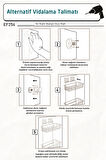 TEKNOTEL DELME VİDA MATKAP YOK! easyFIX YAPIŞKANLI İKİ KATLI BANYO RAFI MAT SİYAH EF256