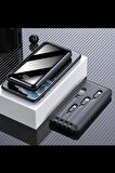 Intouch 10.000 mAh Prime Dijital Göstergeli Dahili Çoklu Kablolu Powerbank Siyah