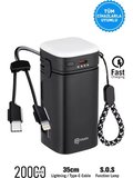 Intouch 20000 Mah 22.5W Pd Hızlı Kablolu Kamp Lambası Outdoor Serisi Powerbank