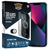 Buff iPhone 13 Mini 5D Glass Anti Hacker Ekran Koruyucu