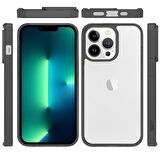 Buff iPhone 13 Pro Max Air Hybrid Kılıf Smoke Black