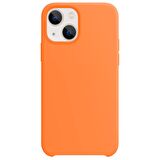 Buff iPhone 13 Mini Rubber Fit Kılıf Light Orange