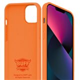 Buff iPhone 13 Mini Rubber Fit Kılıf Light Orange