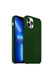 Buff iPhone 13 Pro Rubber Fit Kılıf Dark Green