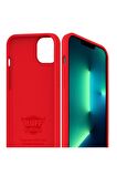 Buff iPhone 13 Pro Max Rubber Fit Kılıf Kırmızı