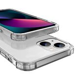 Blogy iPhone 13 Mini ile Uyumlu Crystal Fit Kılıf Crystal Clear