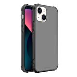 Blogy iPhone 13 Mini ile Uyumlu Crystal Fit Kılıf Smoke Black
