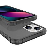 Blogy iPhone 13 Mini ile Uyumlu Crystal Fit Kılıf Smoke Black