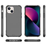 Blogy iPhone 13 Mini ile Uyumlu Crystal Fit Kılıf Smoke Black