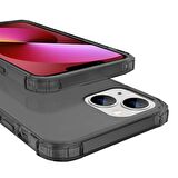Blogy iPhone 13 ile Uyumlu Crystal Fit Kılıf Smoke Black