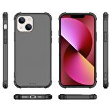 Blogy iPhone 13 ile Uyumlu Crystal Fit Kılıf Smoke Black