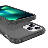 Blogy iPhone 13 Pro Max ile Uyumlu Crystal Fit Kılıf Smoke Black