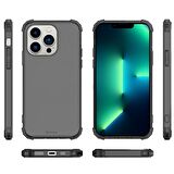 Blogy iPhone 13 Pro Max ile Uyumlu Crystal Fit Kılıf Smoke Black
