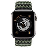 Buff Apple Watch Uyumlu Bands Braided 42/44 S Black Green 