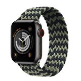 Buff Apple Watch Uyumlu Bands Braided 42/44 S Black Green 