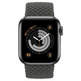 Buff Apple Watch Uyumlu Bands Braided 42/44 XS Gray 