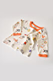 Baby Cosy Unisex Turuncu Organik Alt Üst Bebek Takımı - Csy2007 - Rebebe