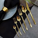 Fecra Doğa 89 Parça Gold Çatal Kaşık Bıçak Takımı