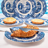 Fecra Vintage Blue 6 Parça Pasta Tabağı Seti