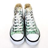 Kelebekli Unisex Renkli Beyaz Spor Ayakkabı Günlük Bot Sneakers Kaydırmaz Taban 7114