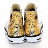 Kelebekli Unisex Renkli Beyaz Spor Ayakkabı Günlük Bot Sneakers Kaydırmaz Taban 7114