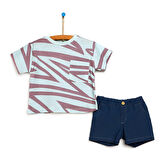 Cassiope Colorful Tshirt-Şort Erkek Bebek