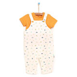 Bebbek Baby Shark Salopet-Tshirt Takım Erkek Bebek