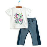 HelloBaby Botanical Garden Tshirt - Pantolon Kız Bebek