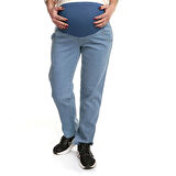 Overdo Hamile Denim Pantolon Düz Paça
