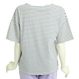 baby mom Yarım Kol Çizgili Hamile Tshirt Anne Giyim