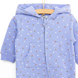 HelloBaby Yenidoğan Kapüşonlu Nakışlı Patikli Tulum Unisex
