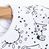 HelloBaby Basic Hayvan Baskılı Tshirt Kız Bebek