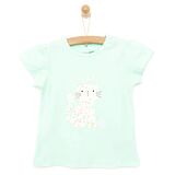 HelloBaby Basic Renkli Kedi Baskılı Tshirt Kız Bebek