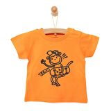 HelloBaby Basic Maymun Baskılı Tshirt Erkek Bebek