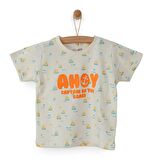 HelloBaby Basic Marin Baskılı Tshirt Erkek Bebek