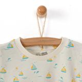 HelloBaby Basic Marin Baskılı Tshirt Erkek Bebek