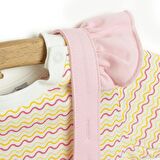 HelloBaby Basic Renkli Çizgili Şort Salopet-Tshirt Takım Kız Bebek