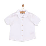HelloBaby Basic Bebe Yaka Kısa Kol Gömlek Kız Bebek