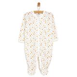 HelloBaby Yenidoğan Kalpli  Çıtçıtlı Patikli Tulum Kız Bebek